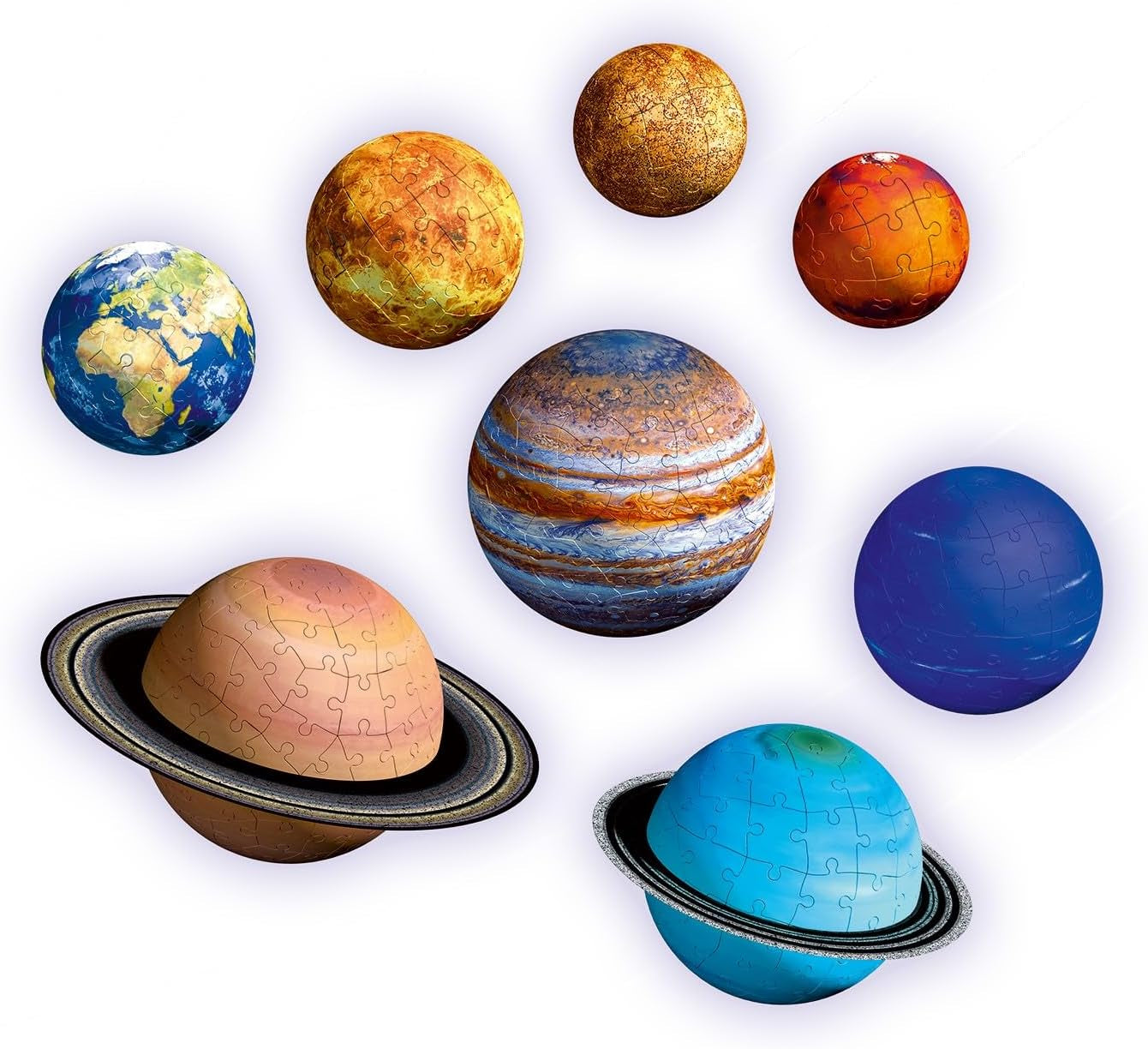 Solar System 540 Piece - 9 Planet 3D Jigsaw Puzzle Set for Kids & Adults | Easy Click Technology | Durable Material | Add a Splash of Color to Your Room Ages - No. 11668