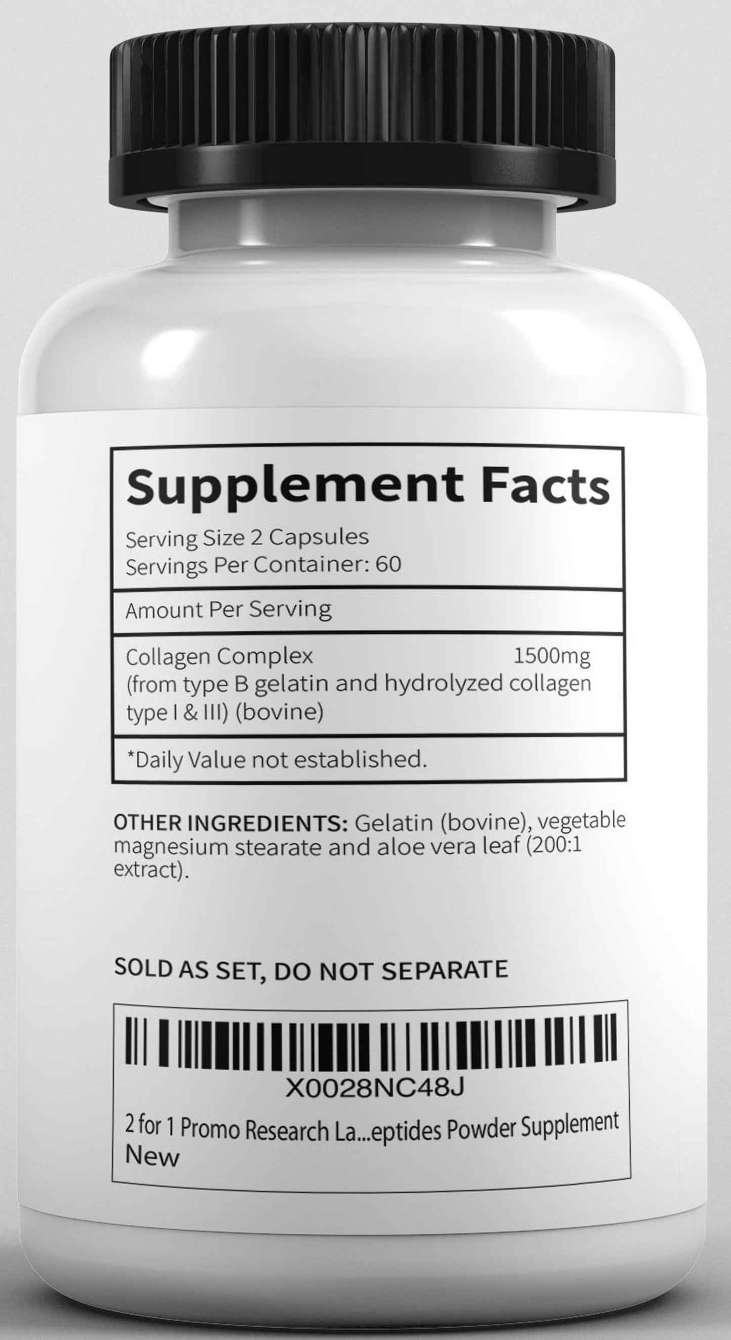 2 Pack 240 Collagen Pills - 6000 Mg. Collagen Capsules Collagen Powder Supplement. Grass Fed Anti-Aging Support