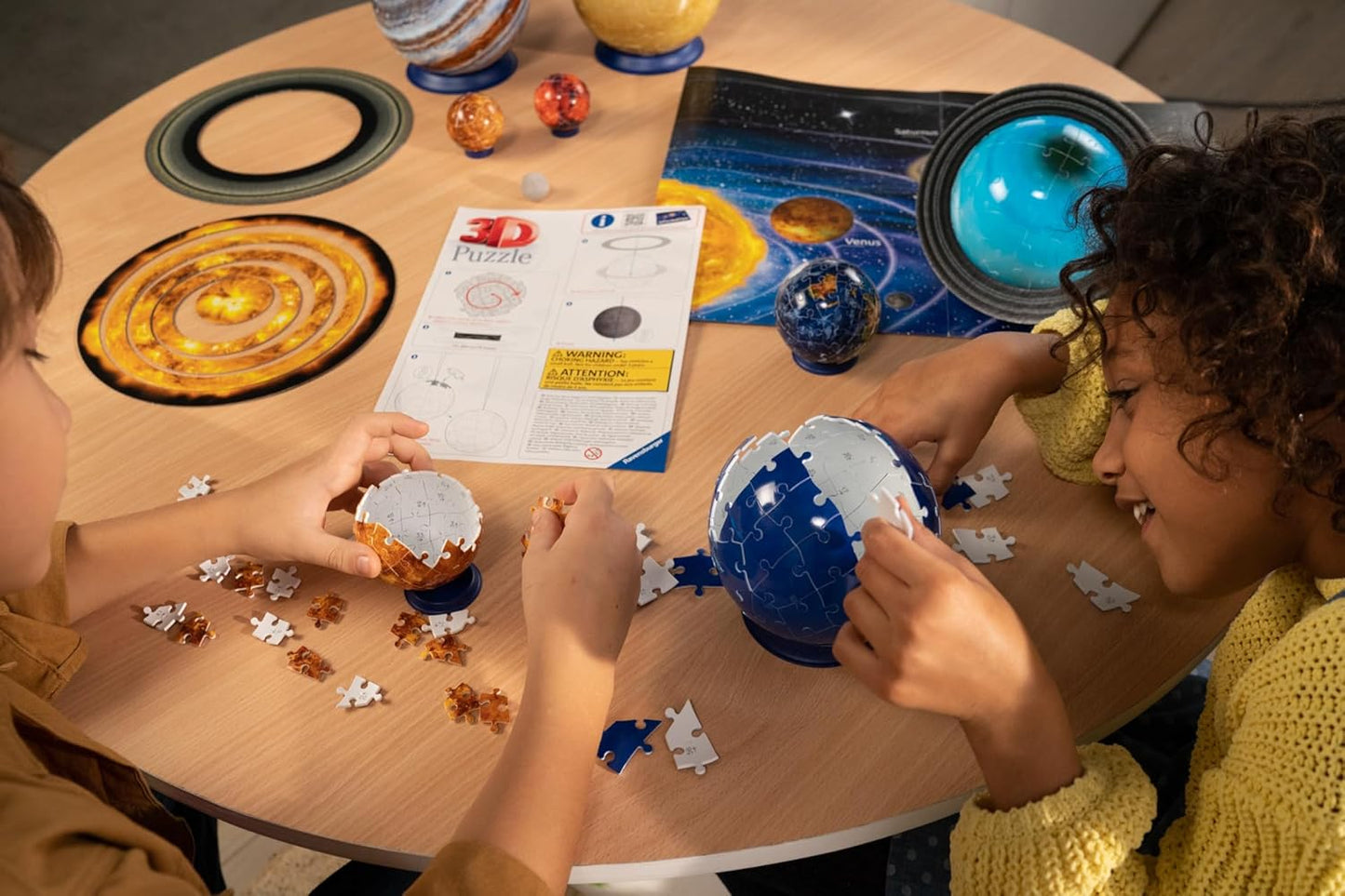 Solar System 540 Piece - 9 Planet 3D Jigsaw Puzzle Set for Kids & Adults | Easy Click Technology | Durable Material | Add a Splash of Color to Your Room Ages - No. 11668