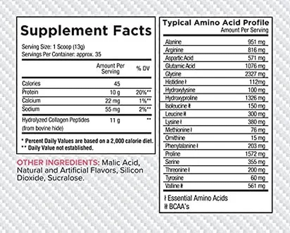 Collagen Grass Fed Bovine Collagen Peptides - 41 Servings