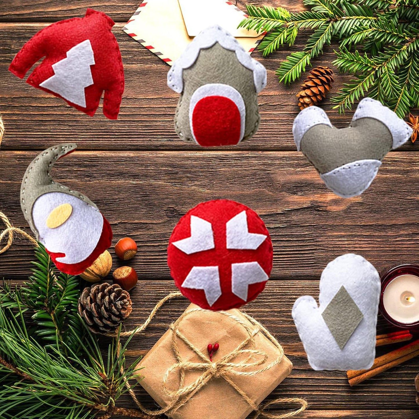 DIY Craft Sewing Kits for Christmas,Christmas Ornaments DIY Craft Kits for Kids (Christmas Ornaments DIY 1)
