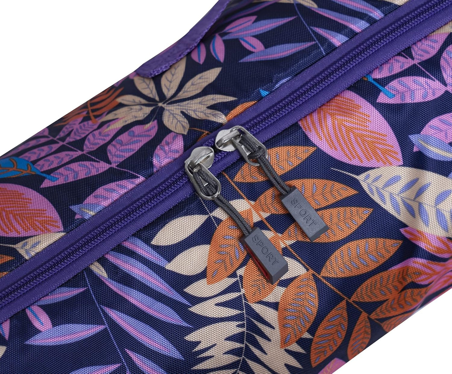 Yoga Mat Bag with 2 Multi-Functional Storage Pocket and Adjustable Shoulder Strap Full-Zip Yoga Mat Carry Bag for Women