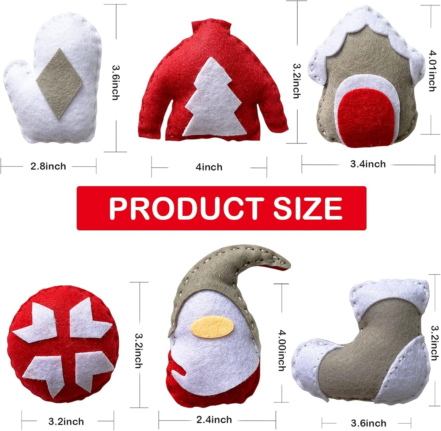 DIY Craft Sewing Kits for Christmas,Christmas Ornaments DIY Craft Kits for Kids (Christmas Ornaments DIY 1)