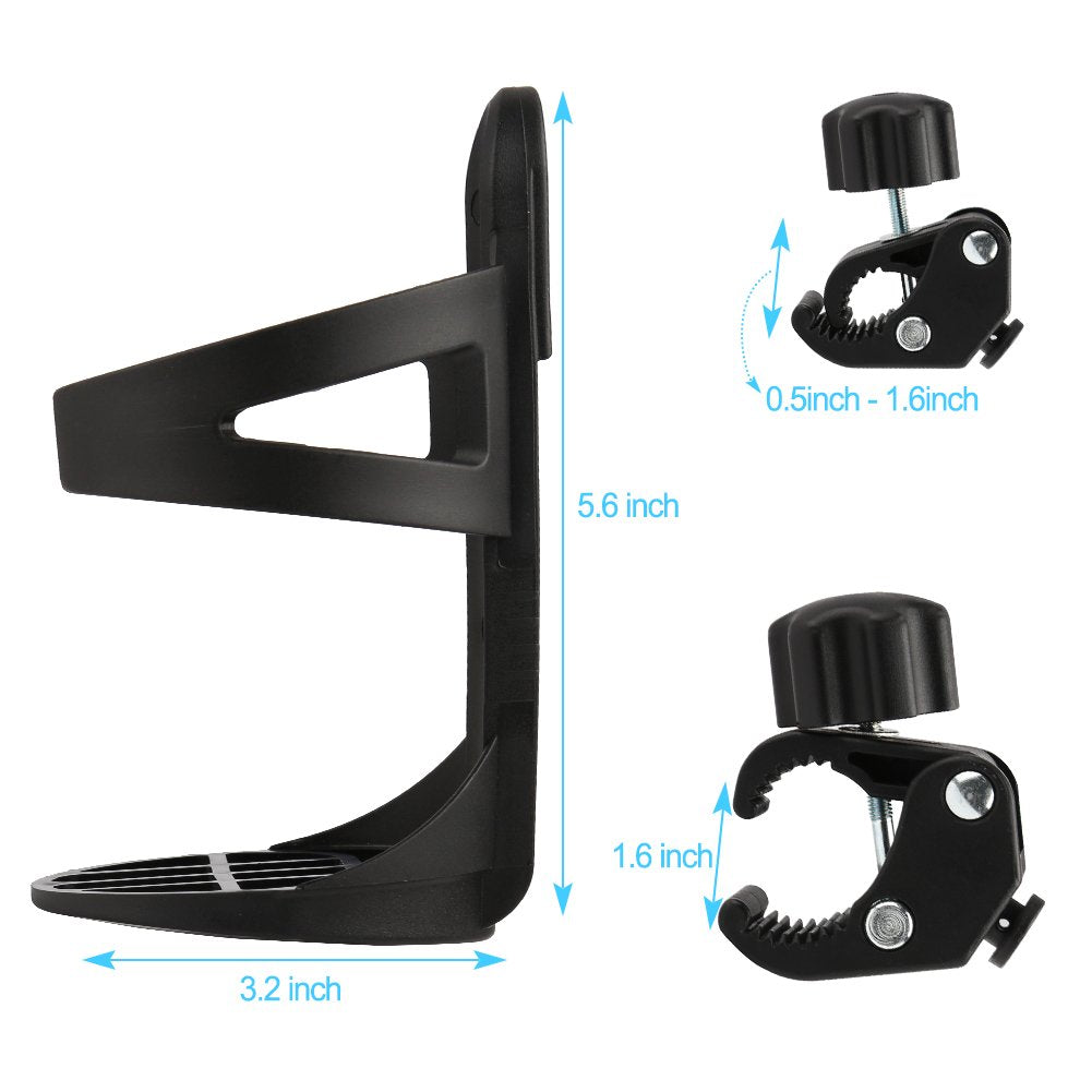 Stroller Cup Holder, Universal Cup Holder for Uppababy Nuna Doona Strollers, 360° Rotatable Large Caliber Drinks Holder Cup Holder for Stroller, Bike, Wheelchair, Walker, Scooter
