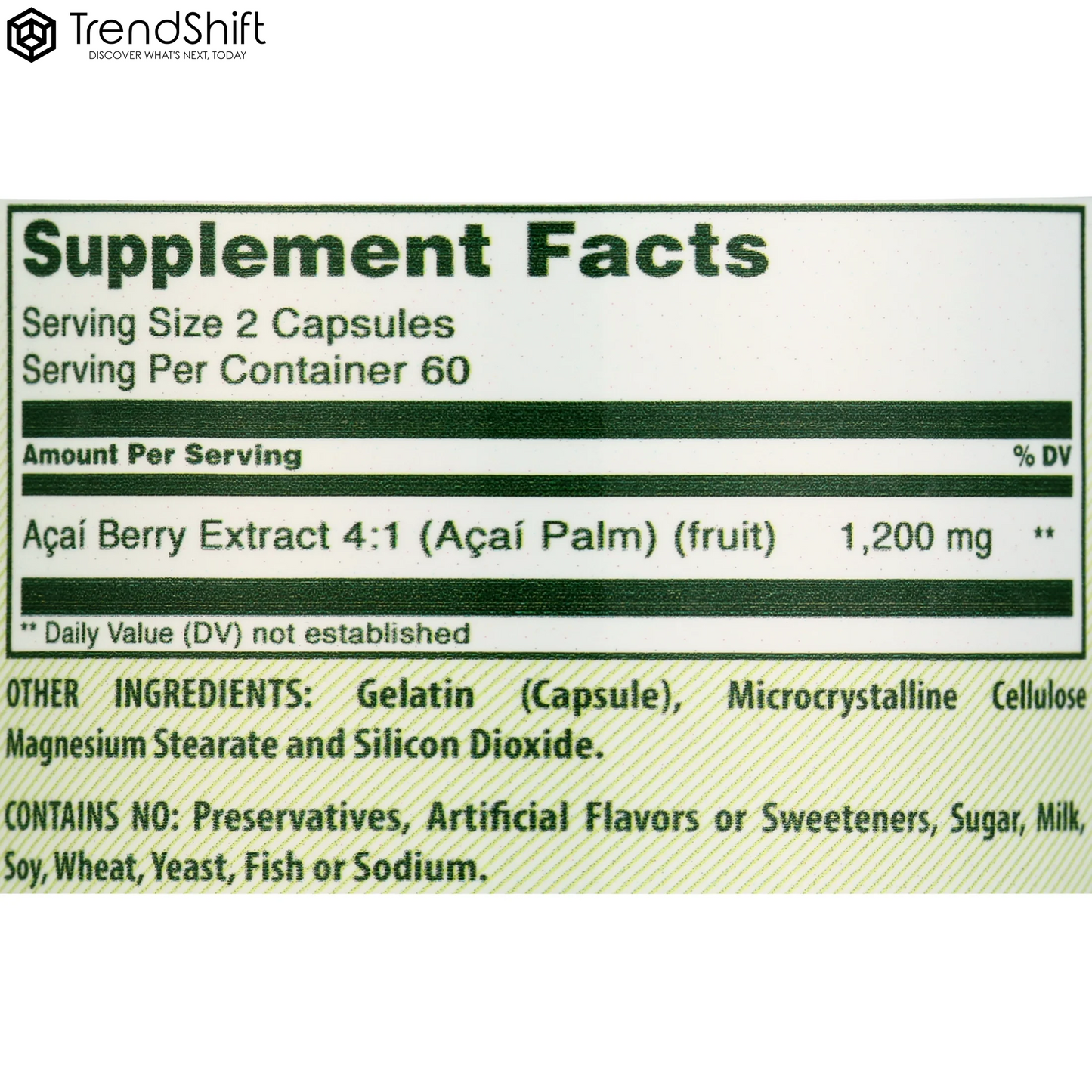 Acai 600 Mg 120 Capsules