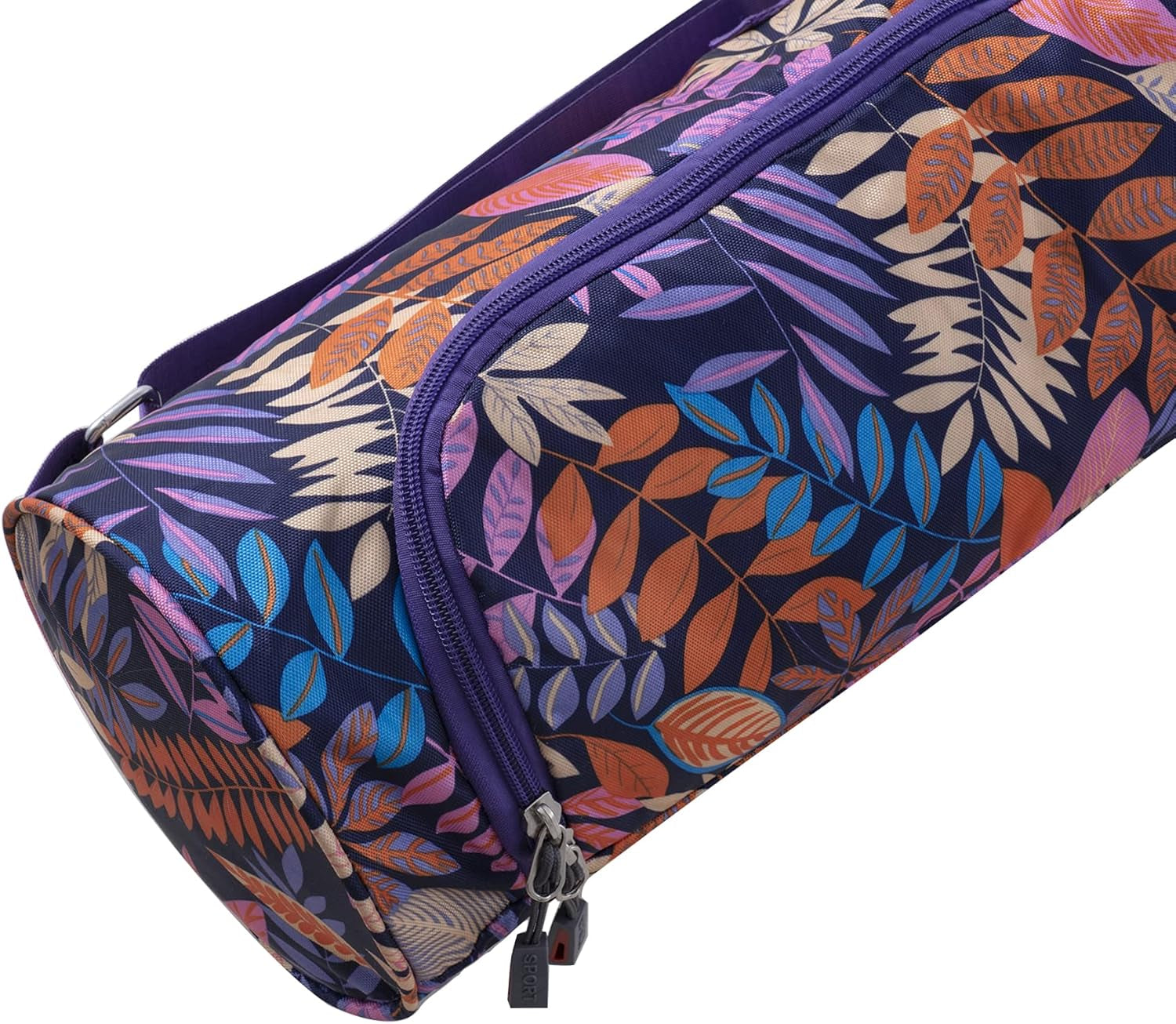 Yoga Mat Bag with 2 Multi-Functional Storage Pocket and Adjustable Shoulder Strap Full-Zip Yoga Mat Carry Bag for Women