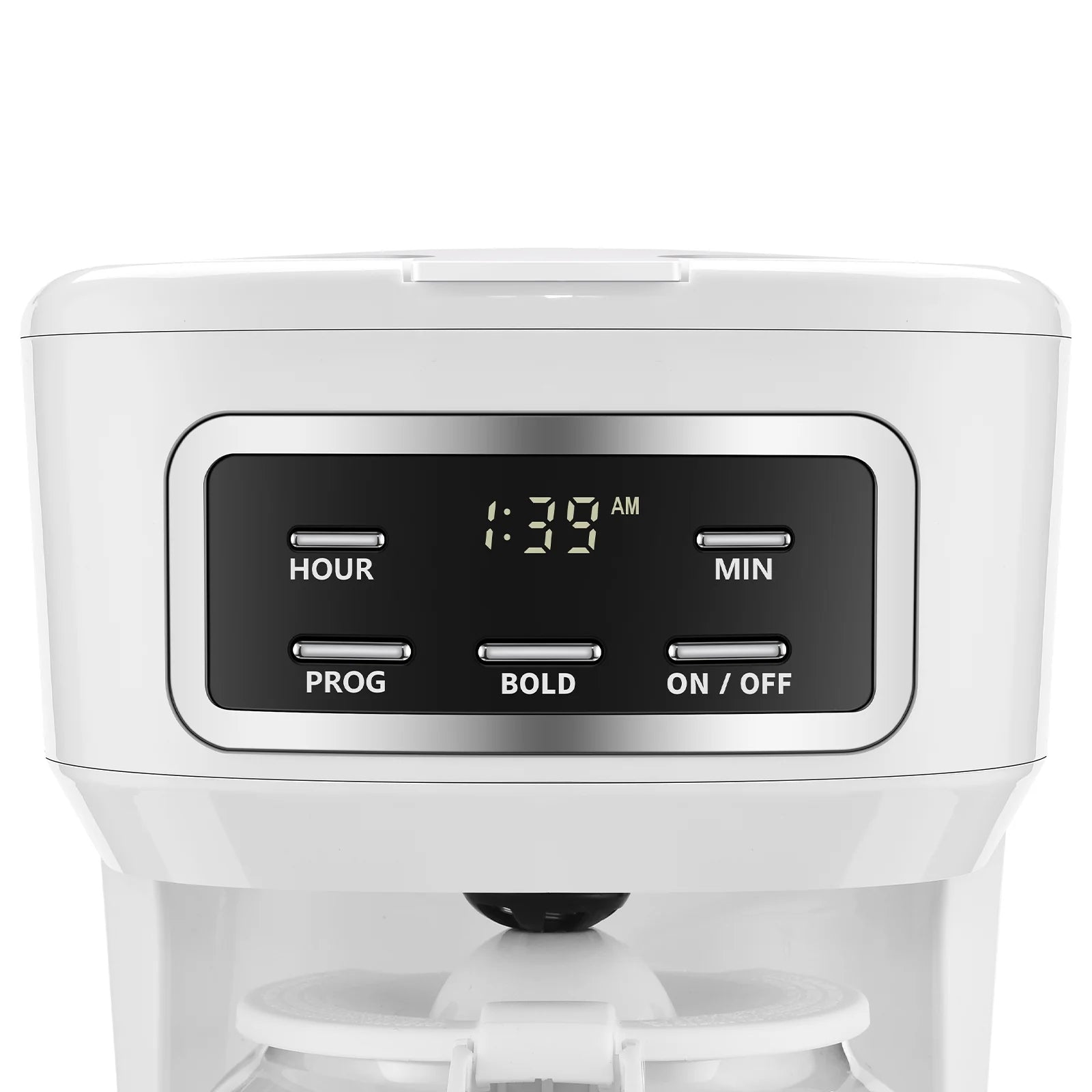 12 Cup Programmable Coffee Maker, 1.8 Liter Capacity, White