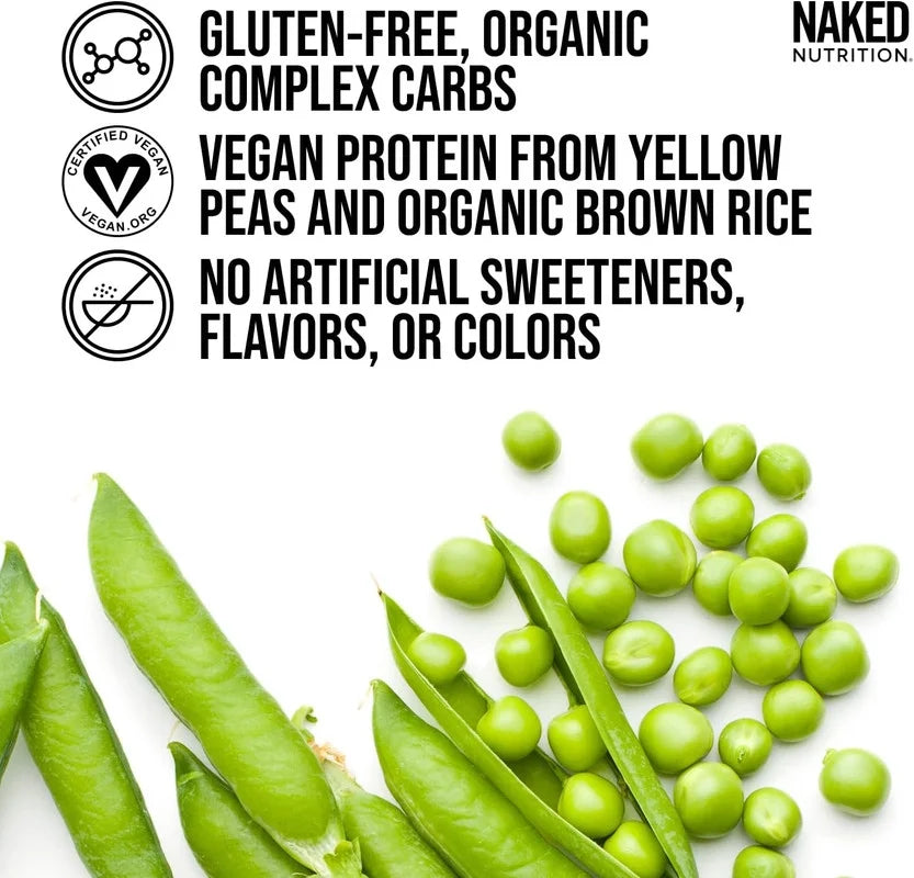Naked Shake - Peanut Butter Blueberry Protein Powder, Plant Based Protein with Mct Oil, Gluten-Free, Soy-Free, No Gmos or Artificial Sweeteners - 30 Servings
