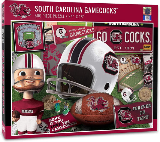 NCAA S Carolina Gamecocks Retro Series Puzzle - 500 Pieces, Team Colors, Large