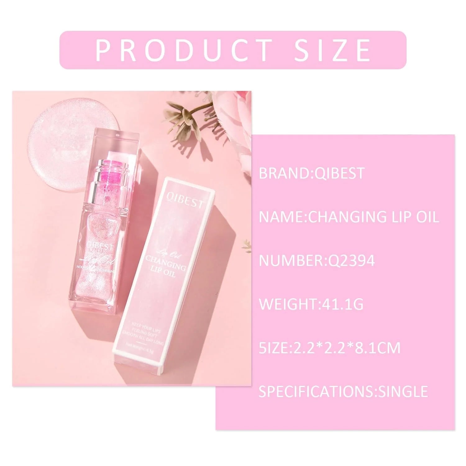 Magic Color Changing Moisturizing Lip Glow Oil, Plumping Glimmer Repair Lip Oil, Hydrating Lip Gloss Lightweight Lip Care Balm, Long Lasting Non-Sticky Fresh Smooth Texture Lip Oil