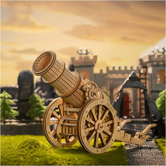 3D Wooden Puzzle Medieval Cannon Model Kits Building Set Gifts for Adults&Teens