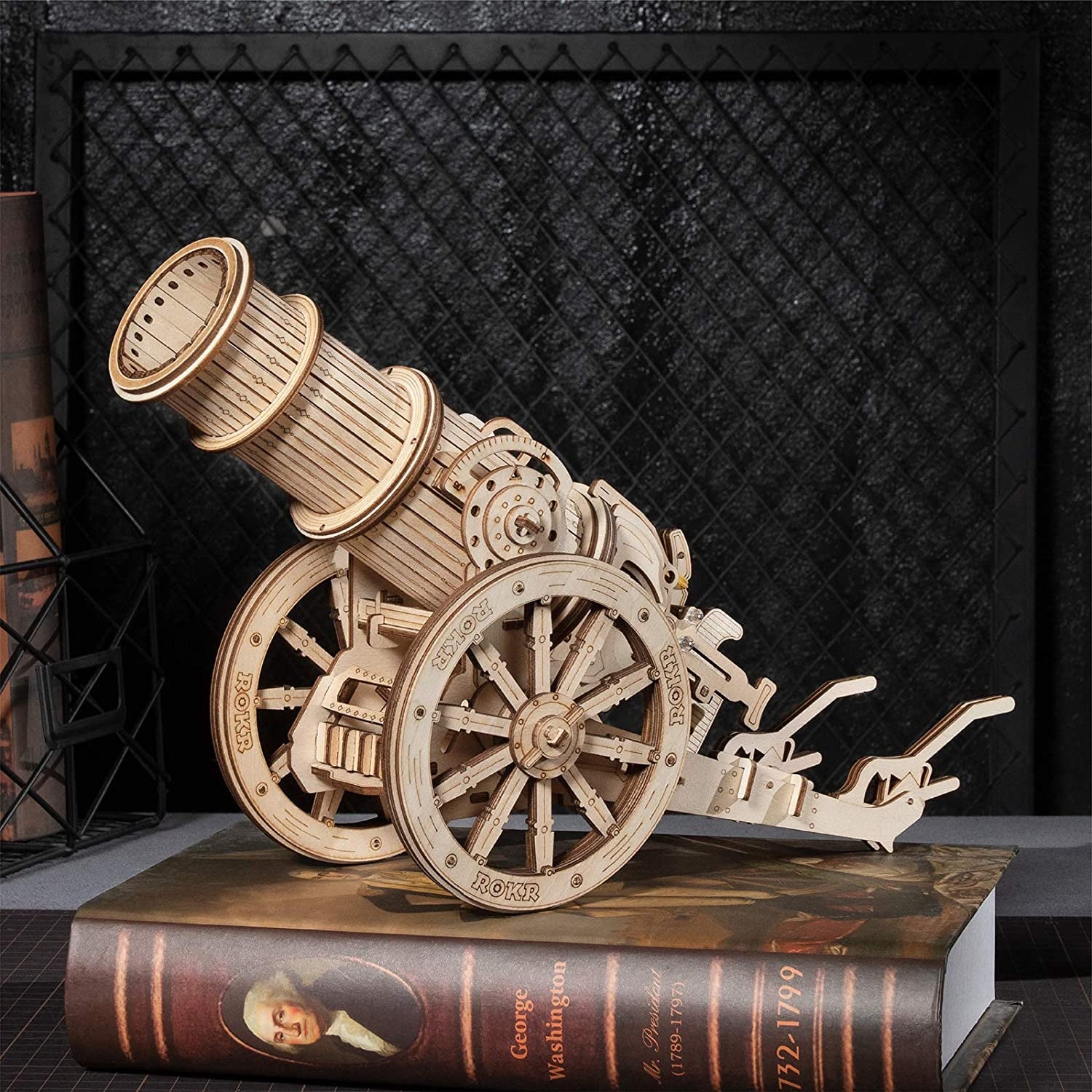 3D Wooden Puzzle Medieval Cannon Model Kits Building Set Gifts for Adults&Teens