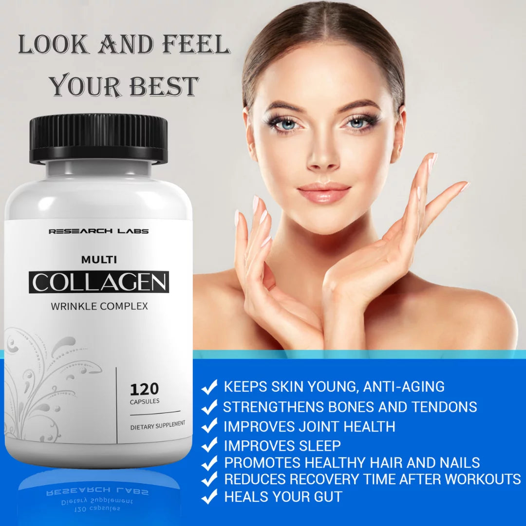 2 Pack  240 Collagen Pills - 6000 Mg. Collagen Capsules Collagen Powder Supplement. Grass Fed Anti-Aging Support