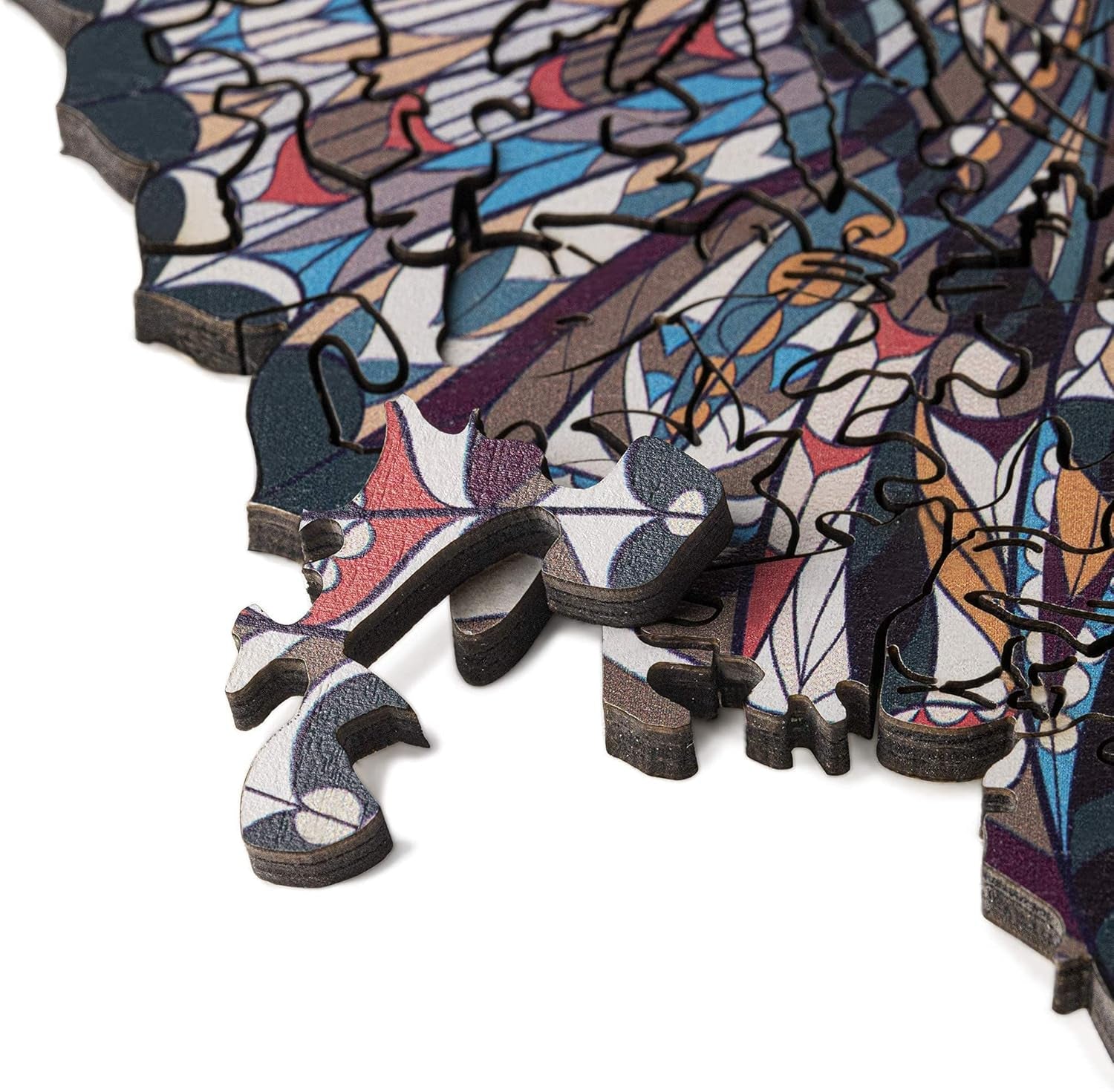 Wooden Jigsaw Puzzles for Adults, Beautiful Unique Family Owl Animal Shaped Puzzle 122 Pieces Best Gift for Adults and Kids, Small Size 9.84 × 5.51 in (25 × 14 Cm