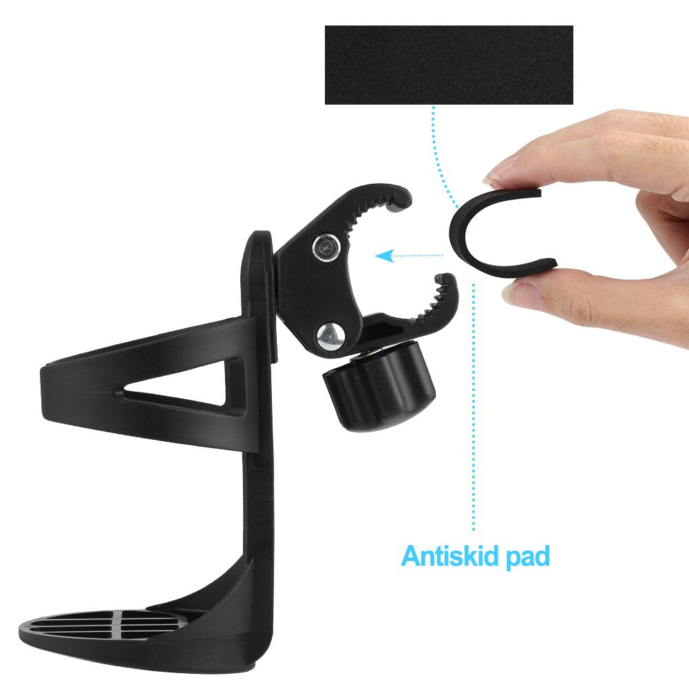 Stroller Cup Holder, Universal Cup Holder for Uppababy Nuna Doona Strollers, 360° Rotatable Large Caliber Drinks Holder Cup Holder for Stroller, Bike, Wheelchair, Walker, Scooter