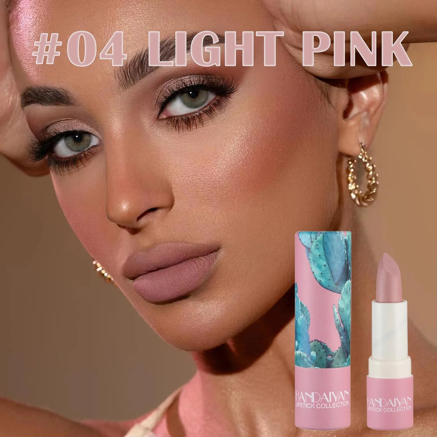2 Colors Nude Matte Lipstick, Velvety Smooth Moisturizing Nude Paper Tube Vivid Lip Gloss Stain, Long Lasting Waterproof Non-Sticky Smudge-Proof Lipstick for Women Beauty Makeup